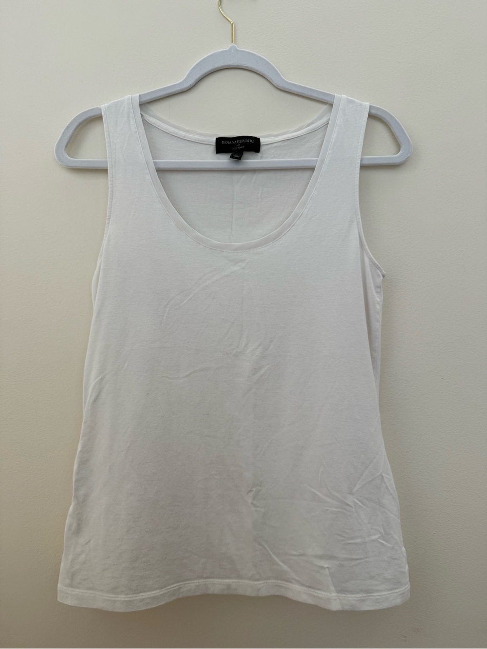 Banana Republic White Scoop Neck Tank